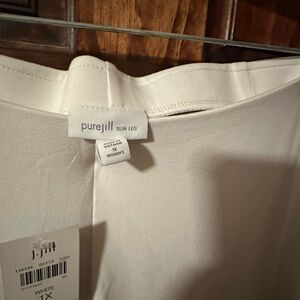 J. Jill Cream Slim Leg Pants
